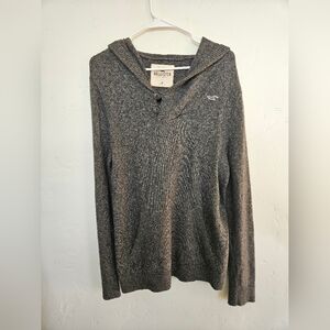 Hollister Charcoal V-Neck Y2K Sweater